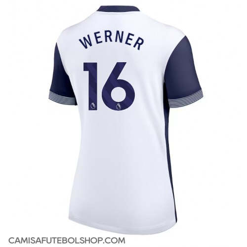 Camisa de time de futebol Tottenham Hotspur Timo Werner #16 Replicas 1º Equipamento Feminina 2024-25 Manga Curta